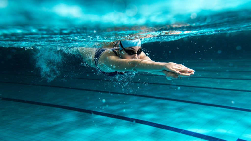 A person who has dove into a pool and can be seen under the water. Oranmore Lodge Hotel is the best Galway hotel with a swimming pool, making it the perfect place to take lessons or to even have a few laps to unwind after a busy day!