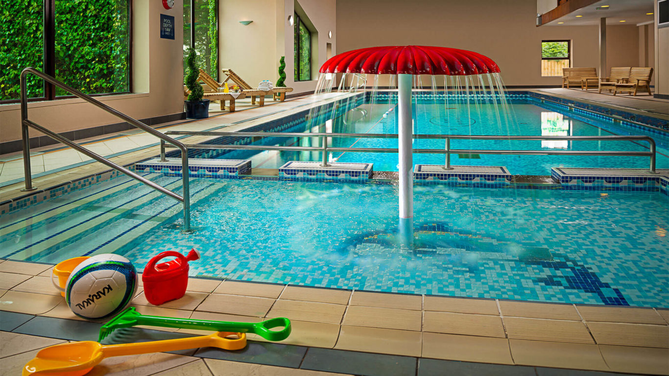 Galway swimming pool at Oranmore Lodge Hotel. This family hotel with swimming pool offers some of the most spacious family suites in Ireland, ideal for a family hotel break. Each family gets access to the swimming pool in Galway.